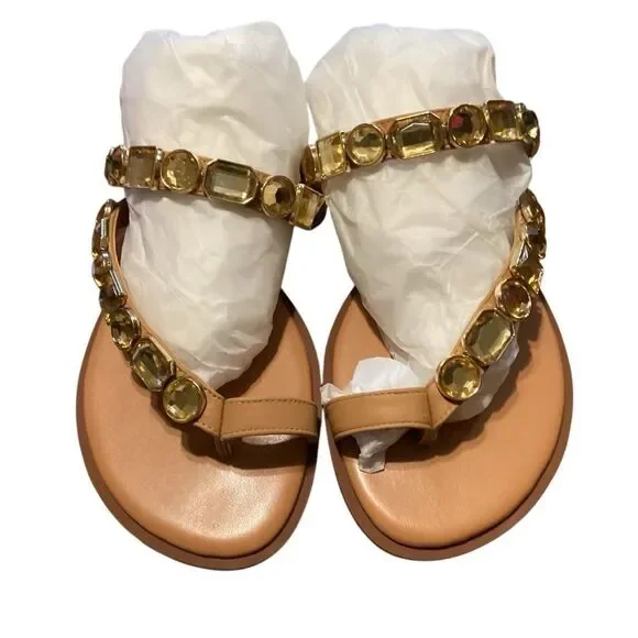 New Vince camuto asymmetrical toe ring leather sandals 7.5W - Picture 6 of 13
